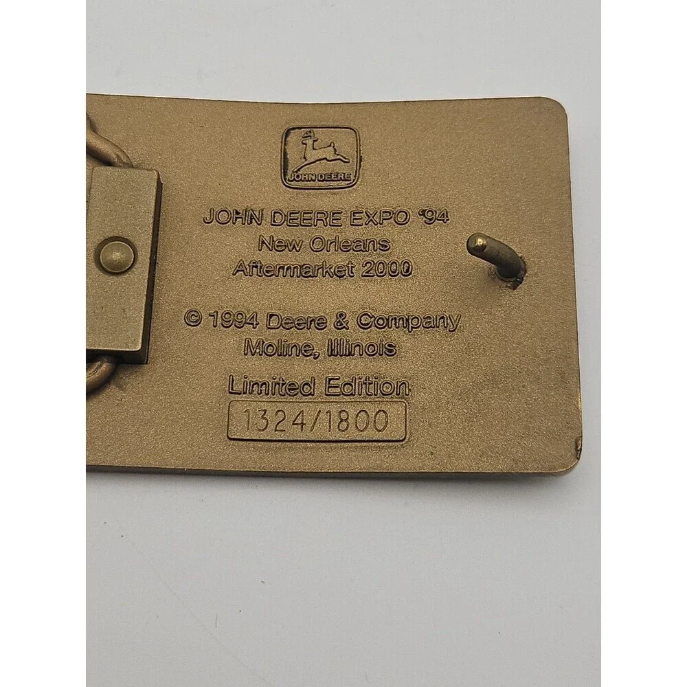 Vintage 1994 John Deere Power Belt Buckle Expo '94 New Orleans
